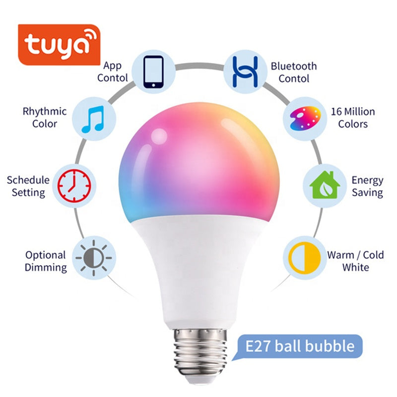 KCR™ Smart LED Bulb – Color-Changing RGBCW, App Controlled